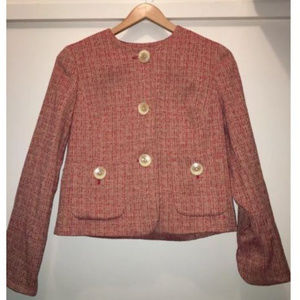 J Jill Sz. 6 Cropped Blazer Jacket Button Front